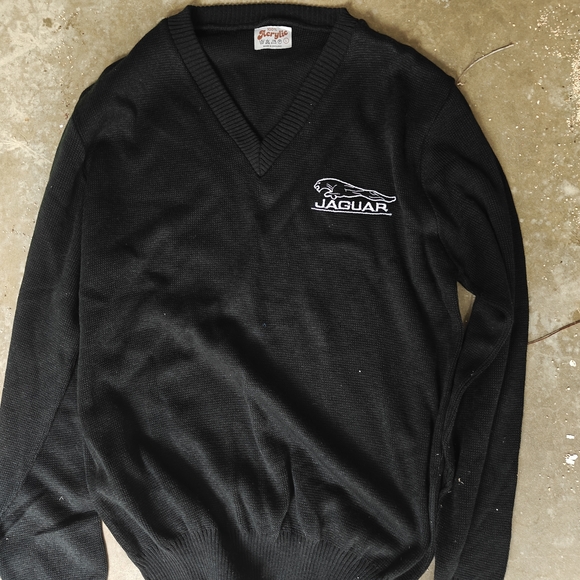 Vintage 60s/70s Jaguar MotorsAcrylic Sweater SZ L Sweater for Men